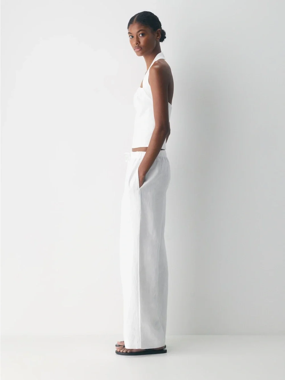 Aritzia CruiseLinen Lodge Pant  Women’s White Linen Pants  New with tags